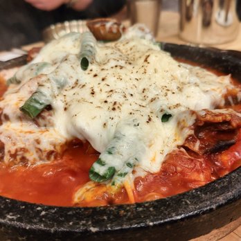 Han Sang - Kalbi Jim with cheese spice level 1.  Standard order, no extra meat. - Korean Near Me - Millbrae, California