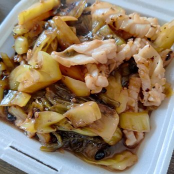 Hoy Tin Kitchen - Sweet sour cabbage (sin Choi) with Squid (tart) - Chinese Near Me - Honolulu, Hawaii Hoy Tin Kitchen - Sweet sour cabbage (sin Choi) with Squid (tart) - Chinese Near Me - Honolulu, Hawaii