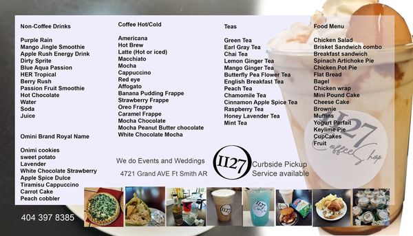 Menu photo 2 1127 Coffee Shop Workspace Fort Smith, AR