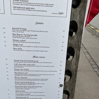Frk. Barners Kælder - Menu - Danish Near Me - Copenhagen, 84 Frk. Barners Kælder - Menu - Danish Near Me - Copenhagen, 84