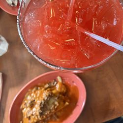 Jalisco Mexican Restaurant - Jumbo Strawberry Marg and a tamale