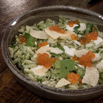 Machete - Crispy Rice Salad - blue crab, trout roe, Lay's - New American Near Me - Greensboro, North Carolina