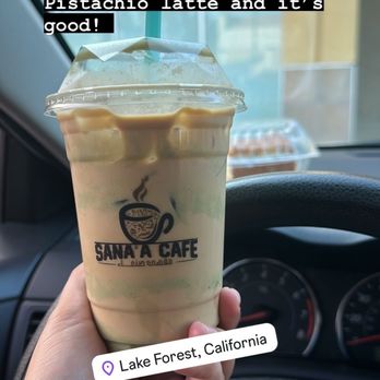 Sana'a Cafe - Pistachio latte - Coffee & Tea Near Me - Lake Forest, California Sana'a Cafe - Pistachio latte - Coffee & Tea Near Me - Lake Forest, California