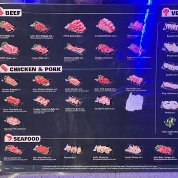 KPOT Korean BBQ & Hot Pot - Protein menu - Korean Near Me - Ballwin, Missouri