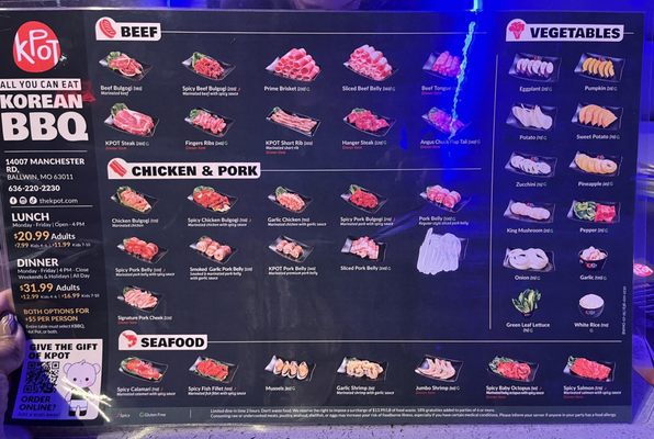 Menu photo 6 KPOT Korean BBQ & Hot Pot Ballwin, MO
