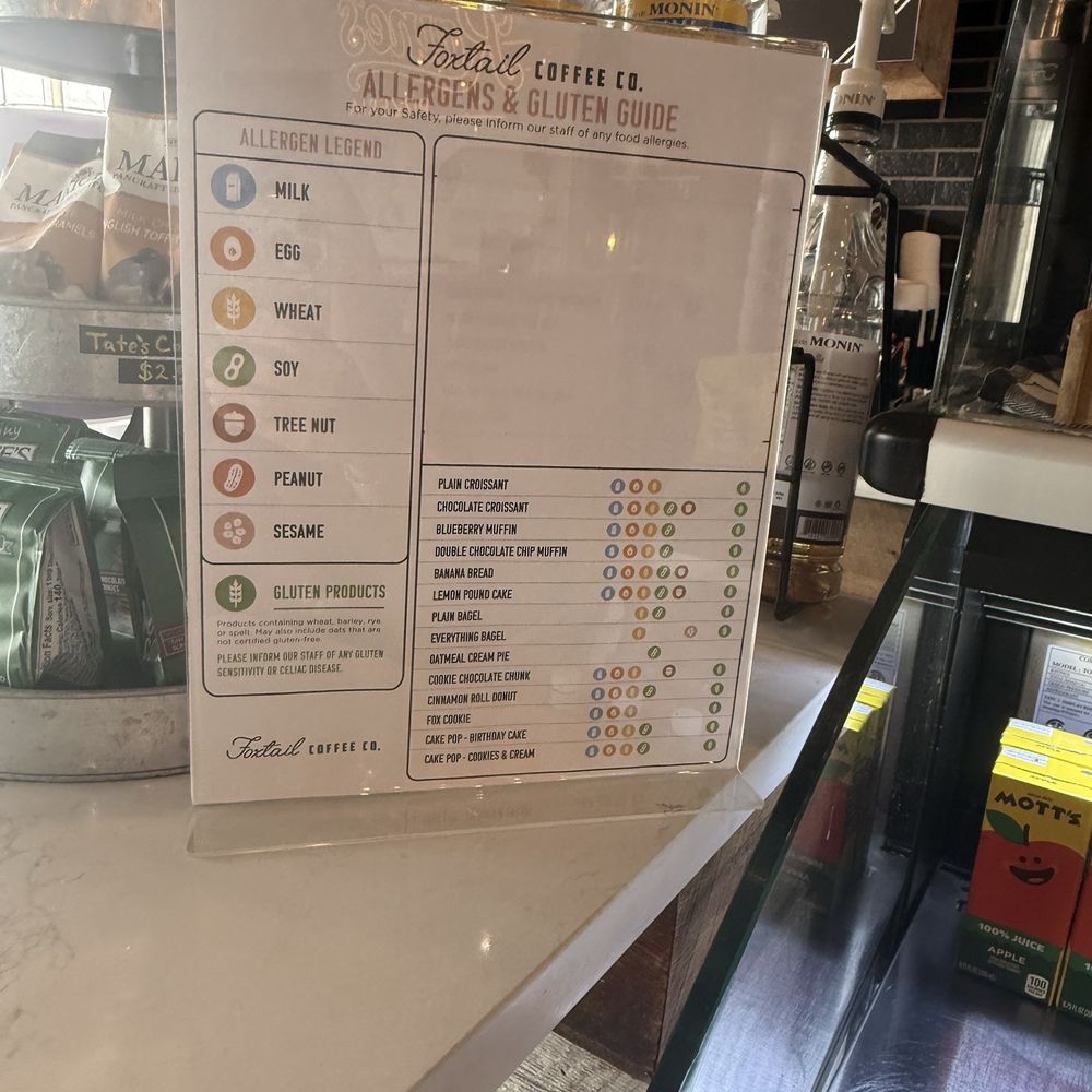 Foxtail Coffee Hourglass - Allergy info - Coffee & Tea Near Me - Orlando, Florida Foxtail Coffee Hourglass - Allergy info - Coffee & Tea Near Me - Orlando, Florida