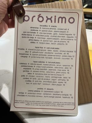 Menu photo 1 Proximo Chapel Hill, NC