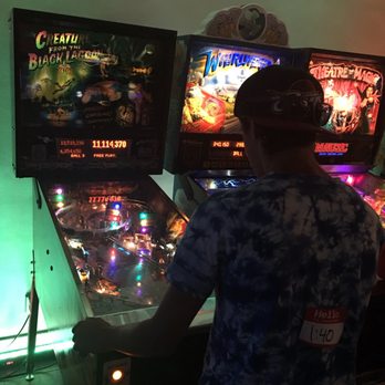 Neon Retro Arcade - My son playing pinball - Arcades Near Me - Pasadena, California Neon Retro Arcade - My son playing pinball - Arcades Near Me - Pasadena, California