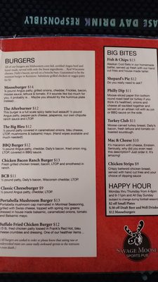 Menu photo 7 Savage Moose Sports Pub Kenmore, WA Menu photo 7 Savage Moose Sports Pub Kenmore, WA