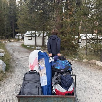 Tuolumne Meadows Lodge - Provided wheelbarrows to take gear to tent/cabin - Campgrounds Near Me - Tuolumne Meadows, California