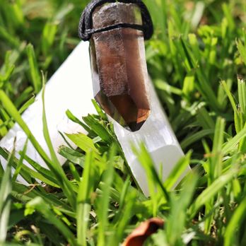 The Minds Eye - Smoky Quartz resting on selenite - Jewelry Near Me - Norwalk, California