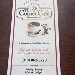 The Corner Cafe - Menu
