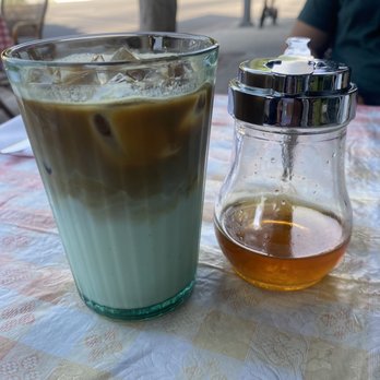 Loupiotte Kitchen - Iced honey latte - French Near Me - Los Angeles, California Loupiotte Kitchen - Iced honey latte - French Near Me - Los Angeles, California