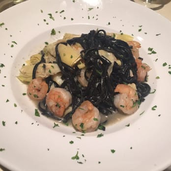 Il Castello's - Black Shrimp Linguini with Artichokes $24.95 - Italian Near Me - Woodbridge, New Jersey Il Castello's - Black Shrimp Linguini with Artichokes $24.95 - Italian Near Me - Woodbridge, New Jersey