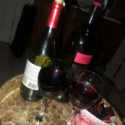 Glass of wine and chocolate before a massage Glass of wine and chocolate before a massage