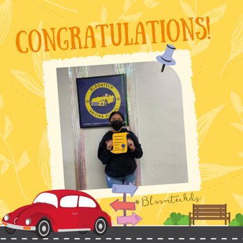 BloomTech Driving School - Congratulations for completing your 6 hours behind the
wheel training! - Driving Schools Near Me - Los Angeles, California BloomTech Driving School - Congratulations for completing your 6 hours behind the
wheel training! - Driving Schools Near Me - Los Angeles, California