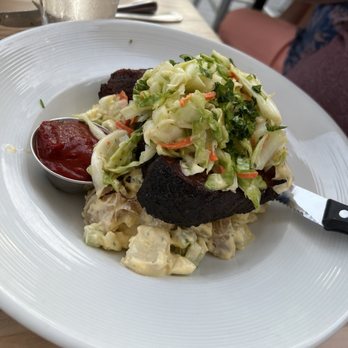 The Well and Table - Barbecue brisket, w potato salad & vinegar cole slaw. - Cocktail Bars Near Me - Issaquah, Washington The Well and Table - Barbecue brisket, w potato salad & vinegar cole slaw. - Cocktail Bars Near Me - Issaquah, Washington