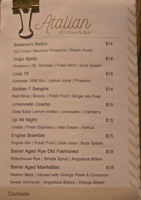 Menu photo 4 Atalian KITCHEN & BAR Atlanta, GA