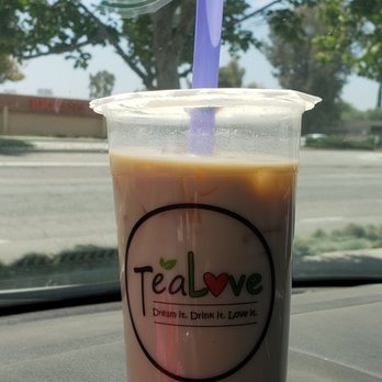 TeaLove La Verne - Lavender Milk Tea with egg pudding and aiyu jelly - Coffee & Tea Near Me - La Verne, California TeaLove La Verne - Lavender Milk Tea with egg pudding and aiyu jelly - Coffee & Tea Near Me - La Verne, California
