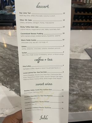 Menu photo 1 Fields Restaurant Skaneateles, NY