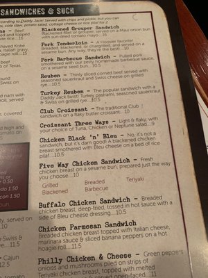 Menu photo 6 Daddy Jack's Restaurant & Bar Indianapolis, IN