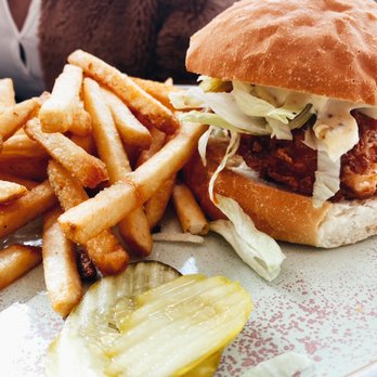 Diner Deluxe - a chicken sandwich and french fries - Canadian (New) Near Me - Kelowna, British Columbia