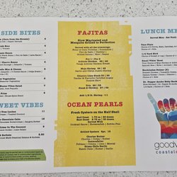 Good Vibes Coastal Cantina - Food menu page 1