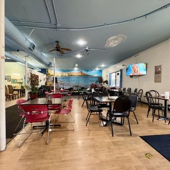 Pacific Island Taste - Large restaurant space with live music stage at the end. - Hawaiian Near Me - Las Vegas, Nevada