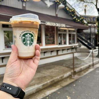 Charleston Circle Coffee - Iced caramel macchiato - light ice. Not enough coffee, but it was ok. - Coffee & Tea Near Me - Buena Park, California