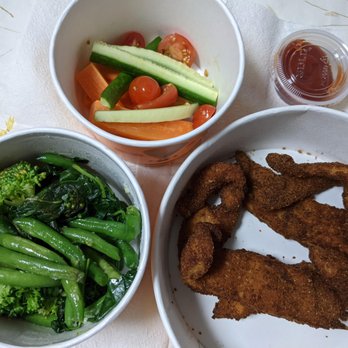 Cafe Landwer - kids chicken tender meal (with side of green veggies instead of french fries) - Cafe Landwer 2021 - Cafes Near Me - Brighton, Massachusetts Cafe Landwer - kids chicken tender meal (with side of green veggies instead of french fries) - Cafe Landwer 2021 - Cafes Near Me - Brighton, Massachusetts
