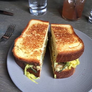 Olamaie - Fried eggplant sandwich. - Southern Near Me - Austin, Texas