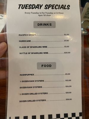 Menu photo 1 Lil’ Easy Austin, TX