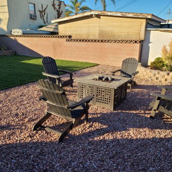 EcoStar Remodeling & Construction - New seating area with gravel behind the garage. - General Contractors Near Me - Encino, California