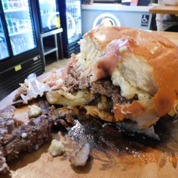 Gaslamp Burger - Gaslamp's newest creation the many ingredients and the many tastes of mushrooms and the onions. - Burgers Near Me - San Diego, California Gaslamp Burger - Gaslamp's newest creation the many ingredients and the many tastes of mushrooms and the onions. - Burgers Near Me - San Diego, California