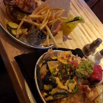 90 NINETY - Food: Signature Burger and Chicken Nachos - New American Near Me - Las Vegas, Nevada