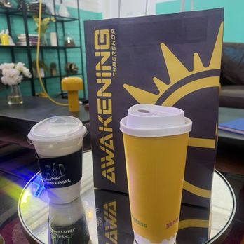 Awakening - Fun packaging. Bright colors and the drinks were not bad. - Coffee & Tea Near Me - Inglewood, California Awakening - Fun packaging. Bright colors and the drinks were not bad. - Coffee & Tea Near Me - Inglewood, California