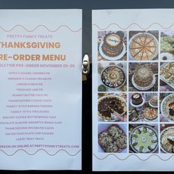 Pretty Funky Treats - Thanksgiving pre-order menu