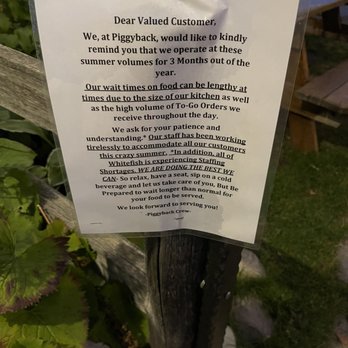 Piggyback BBQ - They need to tell you "expect to be here 2.5 hours" - Barbeque Near Me - Whitefish, Montana Piggyback BBQ - They need to tell you "expect to be here 2.5 hours" - Barbeque Near Me - Whitefish, Montana