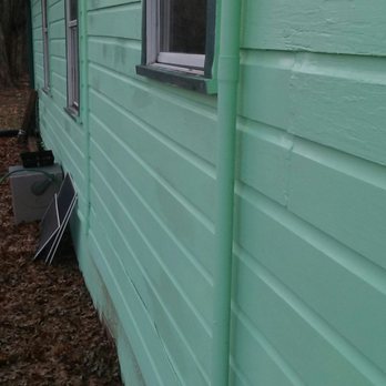 Mel's Painting - Notice all the "shiny" spots from the glossy paint finish vs the satin finish. My house literally has SPOTS! - Painters Near Me - Bonham, Texas