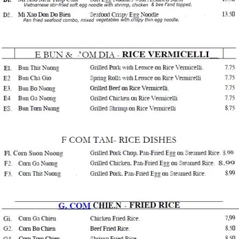 Pho 89 - Menu page 3 - Vietnamese Near Me - Laurel, Maryland
