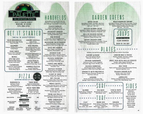 Menu photo 4 Palette, an American Eatery Warsaw, IN