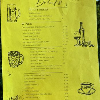 Khao Hom - Drinks menu - Thai Near Me - Hayward, California