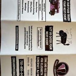 Oink and Moo BBQ - Tri Fold Menu