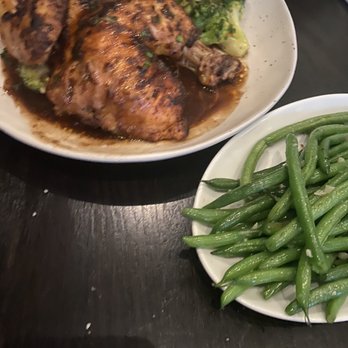 Char Q - Half a chicken with a side of string beans - Kosher Near Me - Lakewood Township, New Jersey