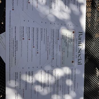 Banff Social - Menu - Lounges Near Me - Banff, Alberta Banff Social - Menu - Lounges Near Me - Banff, Alberta