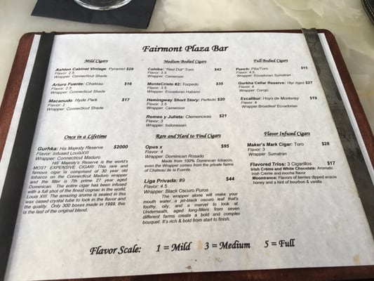 Menu photo 5 PLAZA BAR Scottsdale, AZ Menu photo 5 PLAZA BAR Scottsdale, AZ