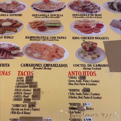 Menu photo 2 El Rincon Oaxaqueño Santa Maria, CA