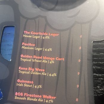 The Courtside Lounge - Beer menu - Dive Bars Near Me - Santa Monica, California