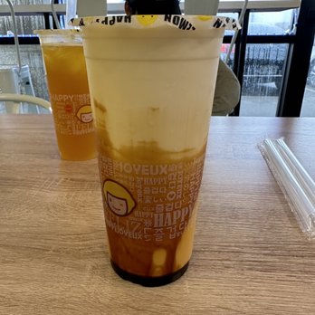 Happy Lemon - Okinawa Sugar Fresh Milk w/ Boba- 4/5 - Juice Bars & Smoothies Near Me - Katy, Texas Happy Lemon - Okinawa Sugar Fresh Milk w/ Boba- 4/5 - Juice Bars & Smoothies Near Me - Katy, Texas