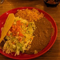 Las Margaritas - Ground beef chalupa with no cheese or sour cream